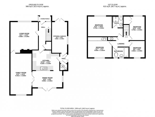 Floorplan for Loxley Close, Ashgate, Chesterfield