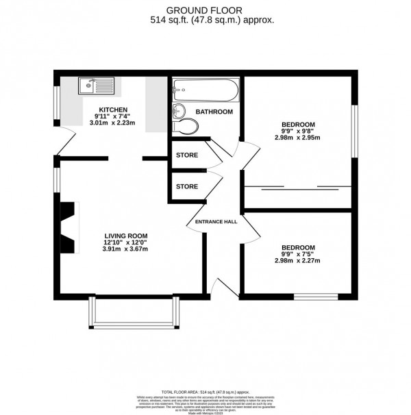 Floorplan for Rednall Close, Holme Hall, Chesterfield