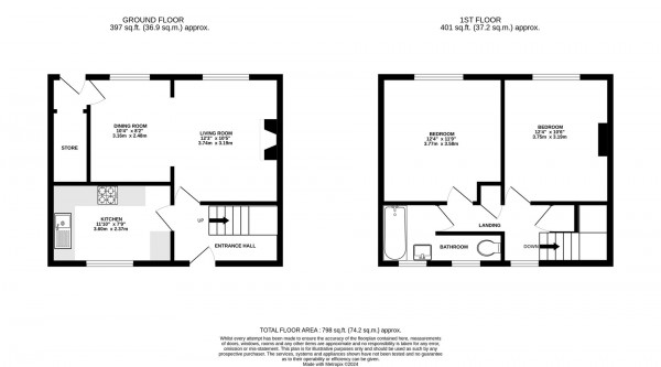 Floorplan for Cowsell Drive, Danesmoor, Chesterfield