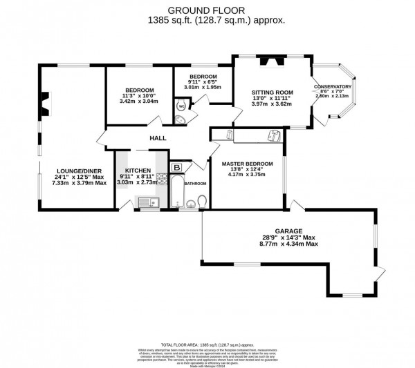 Floorplan for Selby Close, Chesterfield