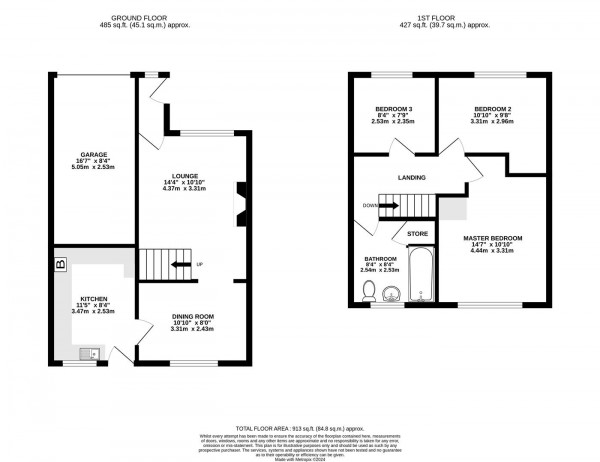 Floorplan for The Meadows, Ashgate, Chesterfield