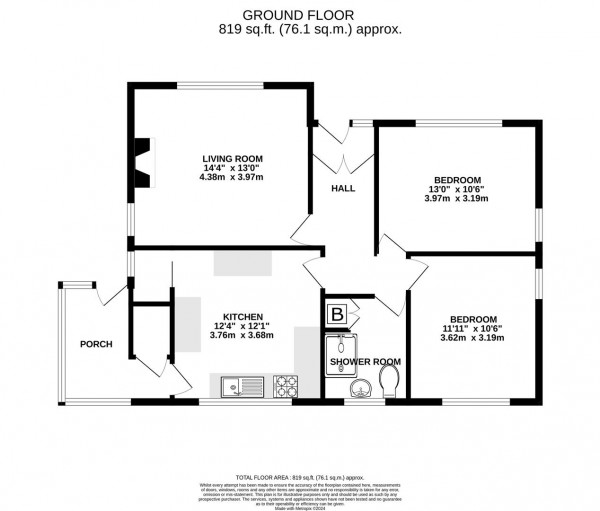 Floorplan for Top Road, Calow, Chesterfield