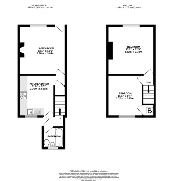 Floorplan for Hope Street, Brampton, Chesterfield