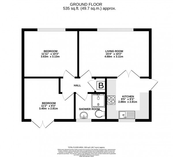 Floorplan for Peterdale Road, Brimington, Chesterfield