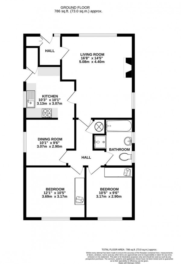 Floorplan for Pennywell Drive, Holymoorside, Chesterfield