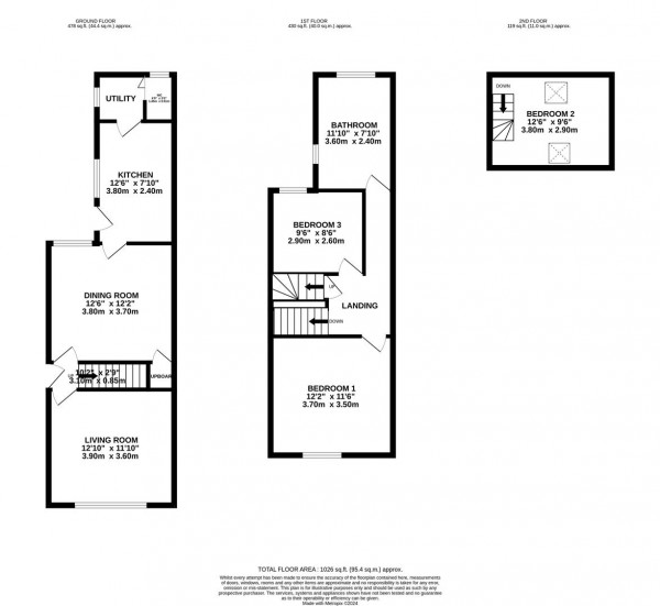 Floorplan for St. Thomas Street, Chesterfield