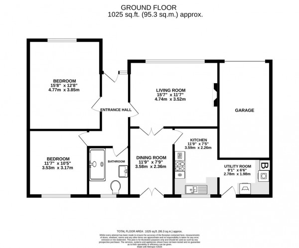 Floorplan for Middlecroft Road South, Staveley, Chesterfield