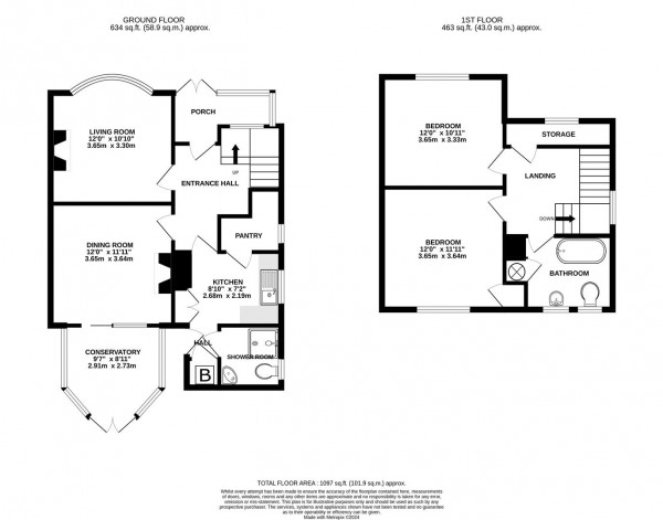 Floorplan for Penmore Close, Hasland