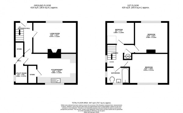 Floorplan for Bainbridge Road, Bolsover, Chesterfield