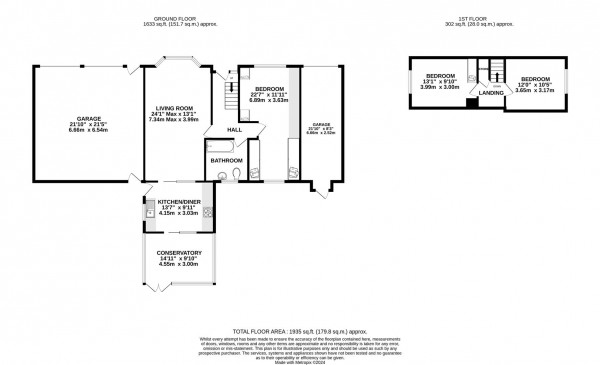 Floorplan for Locko Road, Lower Pilsley, Chesterfield