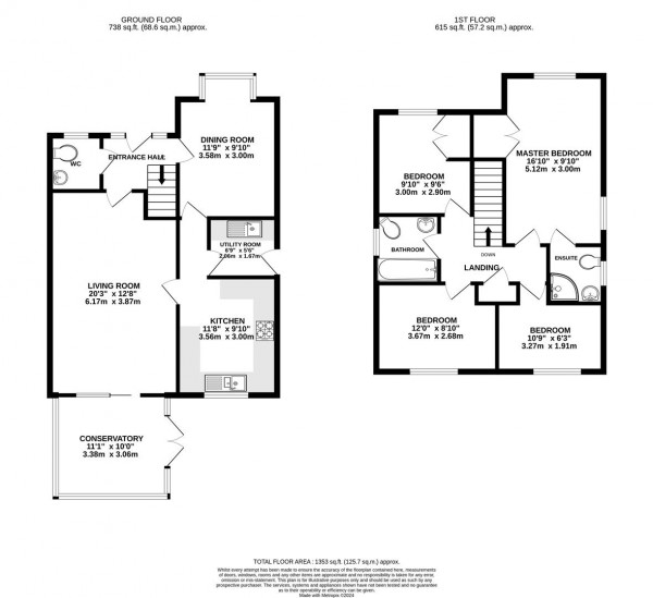 Floorplan for Chatsworth Close, Bolsover, Chesterfield