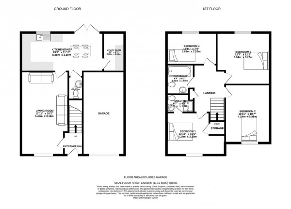 Floorplan for The Beech, Hardwick Meadows, Doe Lea, Chesterfield