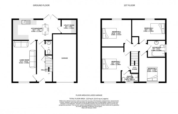 Floorplan for The Beech, Hardwick Meadows, Doe Lea, Chesterfield