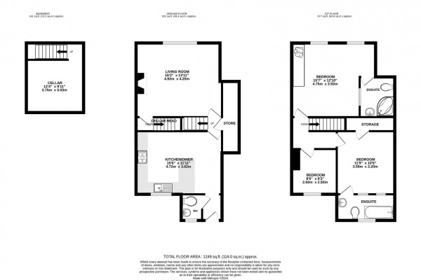 Floorplan for Church Street North, Old Whittington, Chesterfield