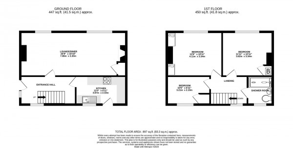 Floorplan for Blacksmith Lane, Calow, Chesterfield