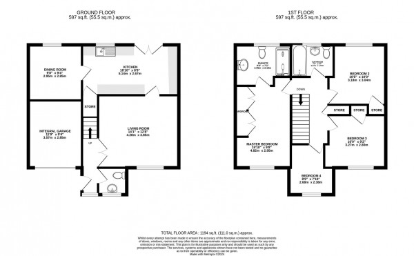 Floorplan for Pond Lane, New Tupton, Chesterfield