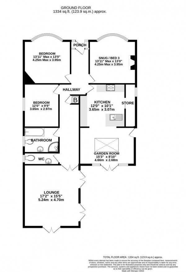 Floorplan for Worksop Road, Mastin Moor, Chesterfield