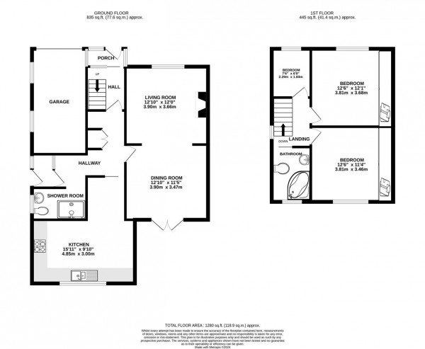 Floorplan for Mansfield Road, Temple Normanton, Chesterfield