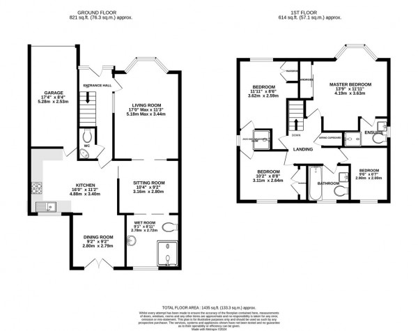 Floorplan for Bamford Road, Inkersall, Chesterfield