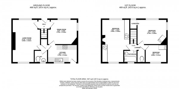 Floorplan for Walton Drive, Boythorpe, Chesterfield