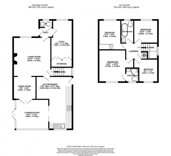 Floorplan for Loundsley Court, Ashgate, Chesterfield