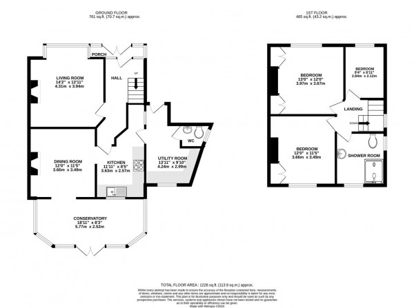 Floorplan for Foljambe Avenue, Walton, Chesterfield