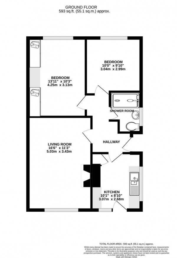 Floorplan for Manor Road, Brimington, Chesterfield