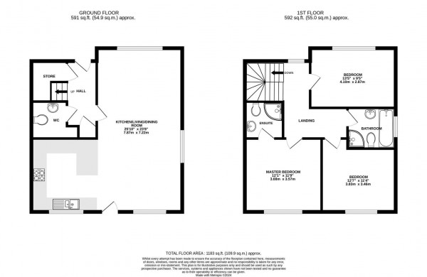 Floorplan for Moor Road, Ashover, Chesterfield