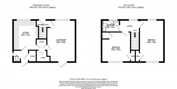 Floorplan for Mound Road, Chesterfield