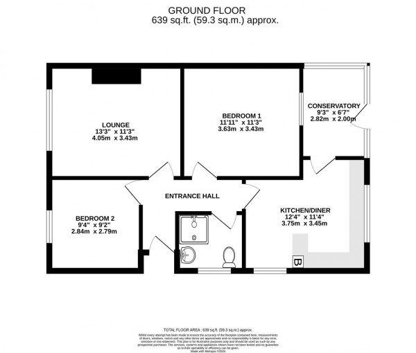 Floorplan for Lindale Road, Dunston, Chesterfield