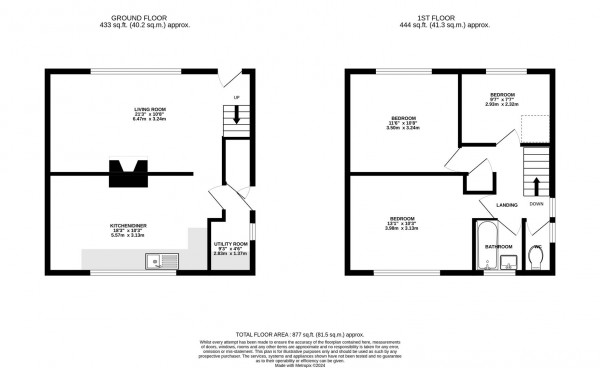 Floorplan for Bainbridge Road, Bolsover, Chesterfield