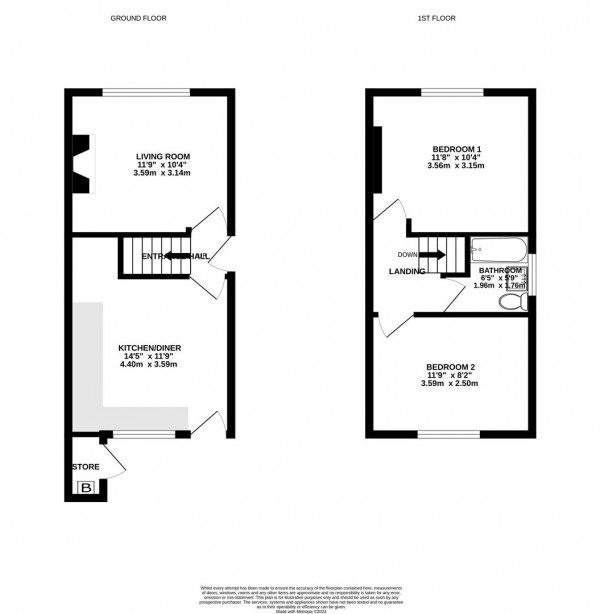 Floorplan for Hoole Street, Hasland, Chesterfield