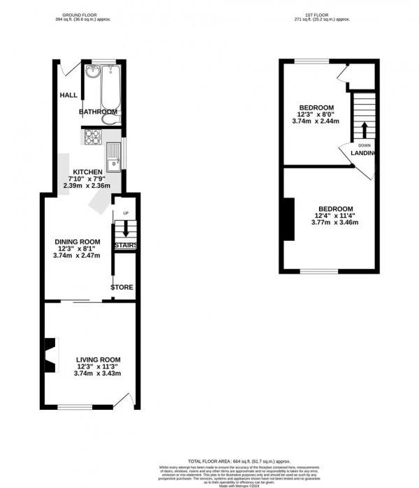 Floorplan for Derby Road, Chesterfield