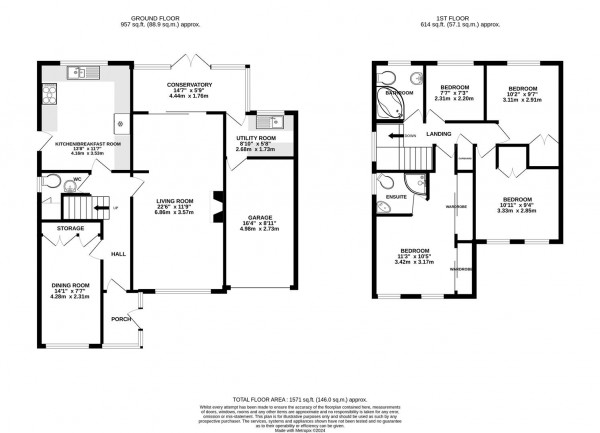 Floorplan for Sunningdale Rise, Chesterfield