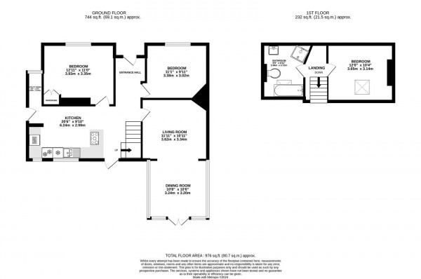 Floorplan for Yew Tree Drive, Somersall, Chesterfield