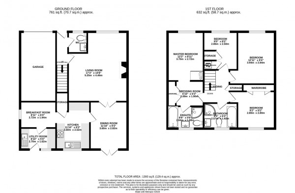 Floorplan for Elton Close, North Wingfield, Chesterfield