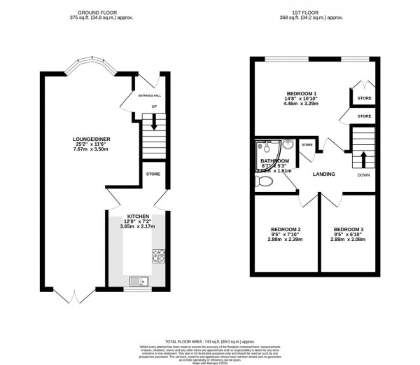 Floorplan for Meadow Croft, Holmewood, Chesterfield