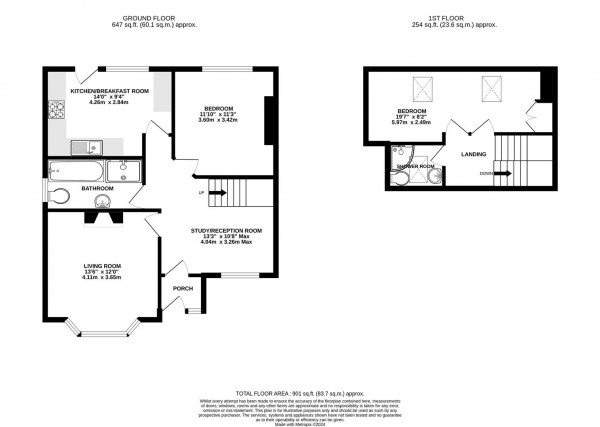 Floorplan for Walgrove Road, Chesterfield