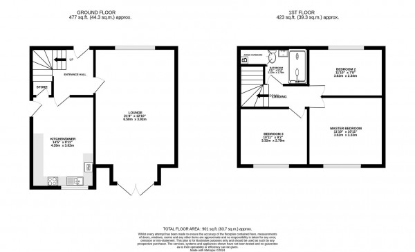 Floorplan for Summerfield Road, Chesterfield