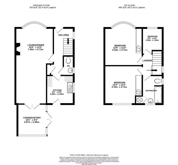 Floorplan for Brookside Glen, Brookside, Chesterfield