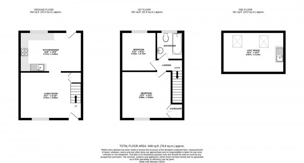 Floorplan for Blacks Lane, North Wingfield, Chesterfield