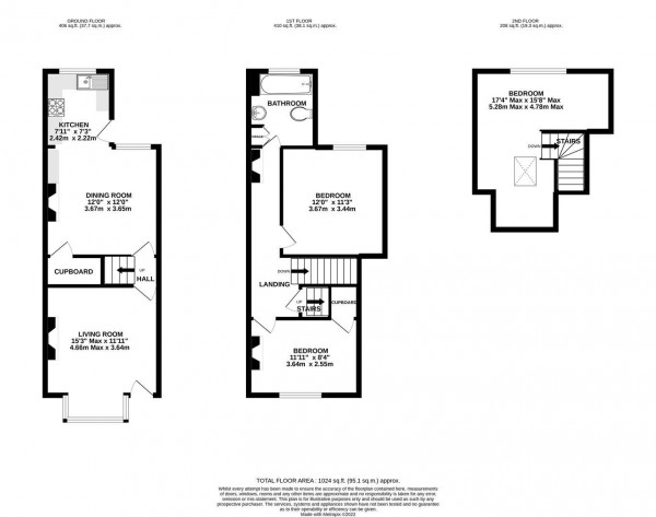 Floorplan for Chatsworth Road, Brampton, Chesterfield