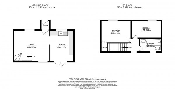 Floorplan for Bretton Avenue, Bolsover, Chesterfield