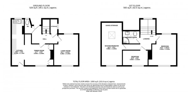 Floorplan for Coniston Road, Chesterfield