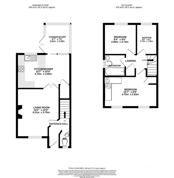 Floorplan for Spital Lane, Spital, Chesterfield