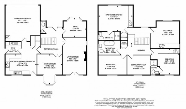 Floorplan for Redbrook Avenue, Hasland, Chesterfield