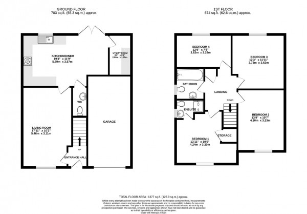 Floorplan for Dunholme Way, East Street, Doe Lea, Chesterfield