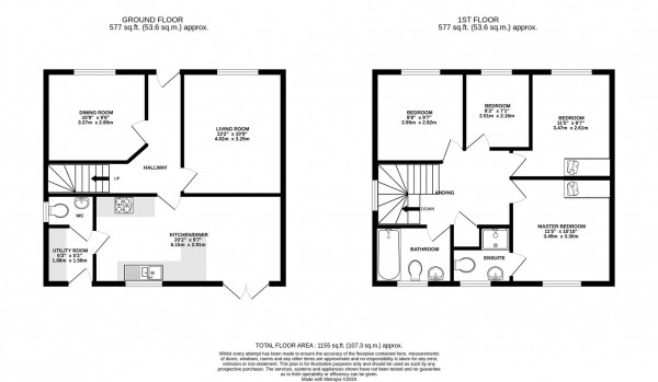 Floorplan for Opal Street, Hasland, Chesterfield