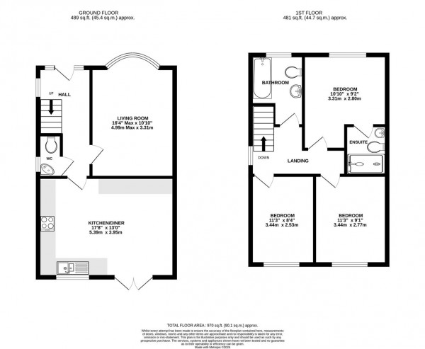 Floorplan for Williams Way, Temple Normanton