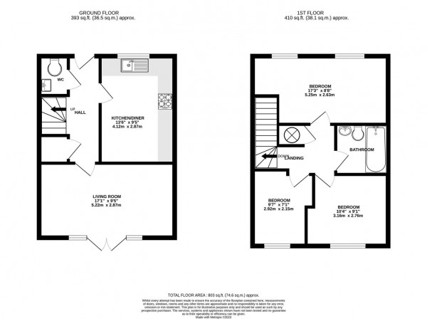 Floorplan for Comley Crescent, Chesterfield